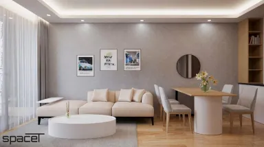 Phòng khách Phòng ăn - Căn hộ Orient Apartment Quận 4 - Phong cách Modern