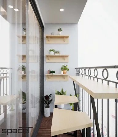 Lô gia - Căn hộ Orient Apartment Quận 4 - Phong cách Modern