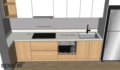 Phòng bếp - SketchUp Nội thất Căn hộ chung cư Minh Thành Quận 7 Phòng bếp - SketchUp Nội thất Căn hộ chung cư Minh Thành Quận 7