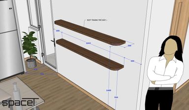 Phòng ăn - SketchUp Nội thất Căn hộ chung cư Minh Thành Quận 7