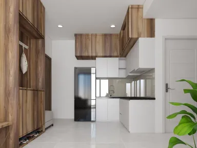 Phòng bếp Lối vào - Căn hộ Ricca Quận 9 - Phong cách Modern