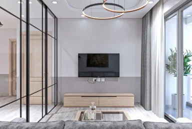 Phòng khách - Căn hộ 1PN Midtown Quận 7 - Phong cách Modern