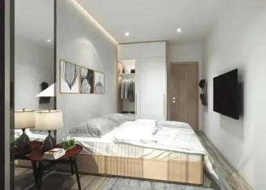 Phòng ngủ - Căn hộ 58m2 Vinhomes Grand Park - Phong cách Modern