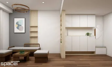 Phòng khách Lối vào - Căn hộ Akari City Bình Tân - Phong cách Japandi