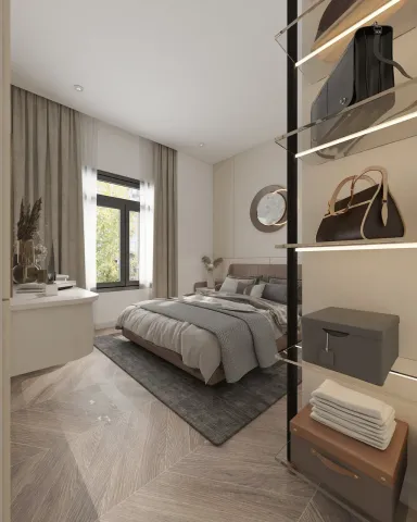 Phòng ngủ - Căn hộ Saigon South Residence - Phong cách Modern