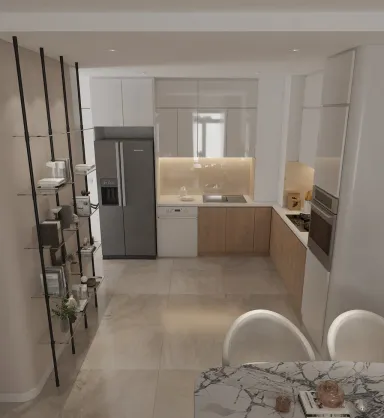 Phòng bếp - Căn hộ Saigon South Residence - Phong cách Modern
