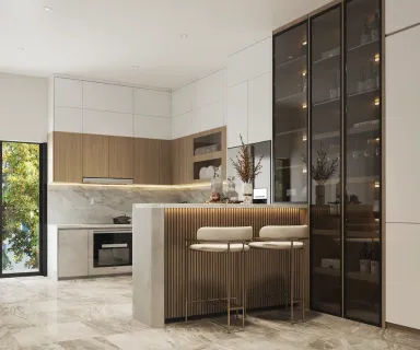 Phòng bếp - Nhà phố Bà Rịa - Vũng Tàu - Phong cách Modern