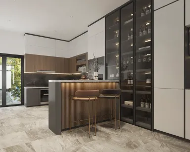 Phòng bếp - Nhà phố Bà Rịa Vũng Tàu - Phong cách Modern