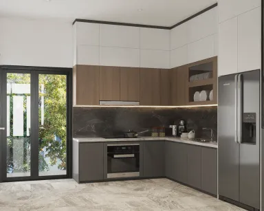 Phòng bếp - Nhà phố Bà Rịa Vũng Tàu - Phong cách Modern