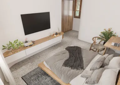 Phòng ngủ - Nhà phố gạch đỏ Bà Rịa - Vũng Tàu - Phong cách Modern
