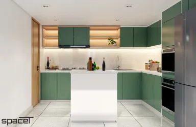 Phòng bếp - Nhà ở kết hợp kinh doanh Quận 11 - Phong cách Modern