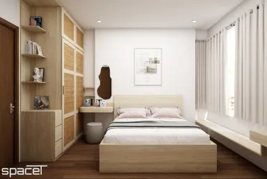 Phòng ngủ - Căn hộ Akari City 76m2 - Phong cách Japandi