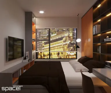 Phòng ngủ - Căn hộ The Rainbow (Vinhomes Grand Park) - Phong cách Modern