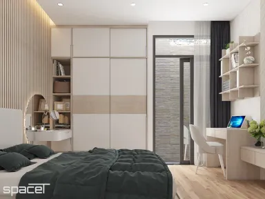 Phòng ngủ - Nhà phố Quận 12 - Phong cách Modern Minimalist