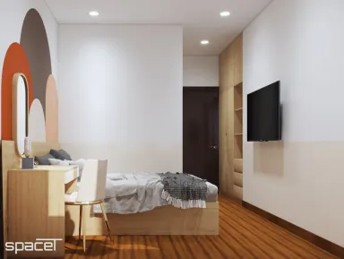 Phòng ngủ - Căn hộ PiCity Quận 12 - Phong cách Color Block