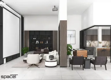 Phòng khách - Villa Dầu Tiếng (Bình Dương) - Phong cách Modern