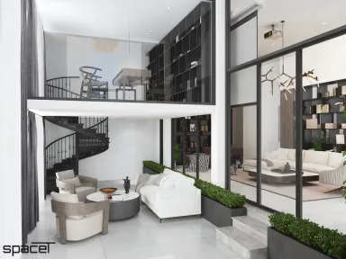 Phòng khách - Villa Dầu Tiếng (Bình Dương) - Phong cách Modern