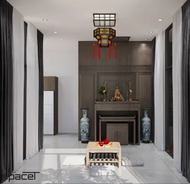 Phòng thờ - Villa Dầu Tiếng (Bình Dương) - Phong cách Modern