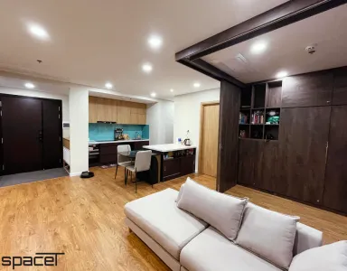 Phòng khách Phòng bếp Phòng ăn - Căn hộ Terra Mia Bình Chánh - Phong cách Modern