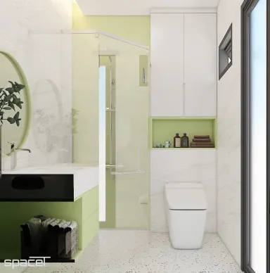 Phòng tắm - Nhà phố Quận 12 119m2 - Phong cách Modern Phòng tắm - Nhà phố Quận 12 119m2 - Phong cách Modern