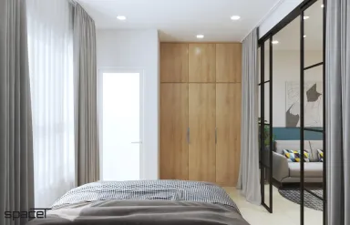 Phòng ngủ - Căn hộ Sunrise City - Phong cách Modern + Color Block