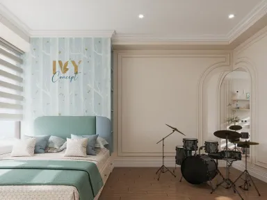 Phòng ngủ - Căn hộ The Peak Midtown M8 - Phong cách Neo Classic Phòng ngủ - Căn hộ The Peak Midtown M8 - Phong cách Neo Classic