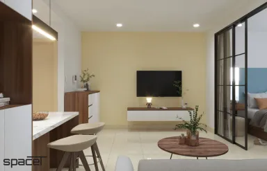 Phòng khách - Căn hộ Sunrise City Quận 7 - Phong cách Modern + Color Block