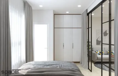 Phòng ngủ - Căn hộ Sunrise City Quận 7 - Phong cách Modern + Color Block