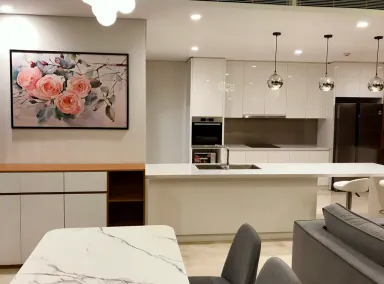 Phòng bếp Phòng ăn - Căn hộ Đảo Kim Cương - Phong cách Modern