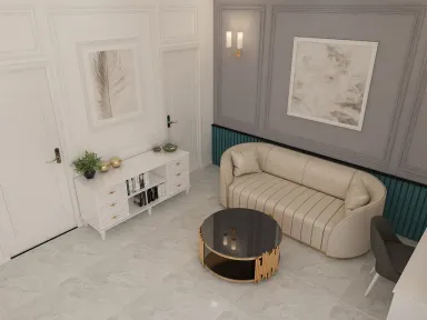 Phòng khách - Căn hộ Đường Phạm Văn Chí Quận 6 - Phong cách Neo Classic