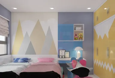 Phòng cho bé - Căn hộ Wilton Tower Bình Thạnh - Phong cách Color Block