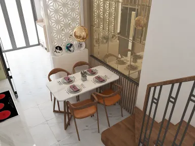 Phòng ăn - Nhà phố Hoàng Hoa Thám Q. Bình Thạnh - Phong cách Modern