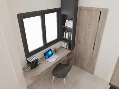 Phòng làm việc - Nhà phố Hoàng Hoa Thám Q. Bình Thạnh - Phong cách Modern