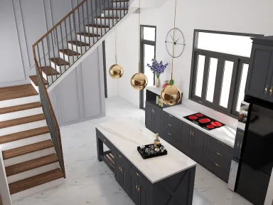 Phòng bếp - Nhà phố Mễ Cốc Quận 8 - Phong cách Modern
