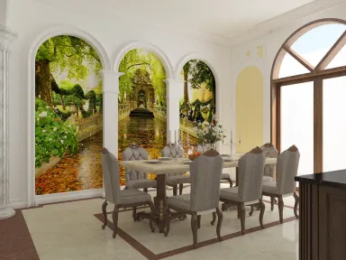 Phòng ăn - Nhà phố Trần Bá Giao Gò Vấp - Phong cách Neo Classic