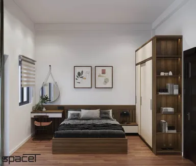 Phòng ngủ - Nhà phố 147m2 Quận 8 - Phong cách Modern
