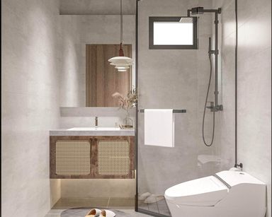  Phòng tắm - Căn hộ Akari City - Phong cách Wabi Sabi 