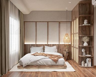  Phòng ngủ - Căn hộ Akari City - Phong cách Wabi Sabi 