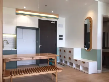 Phòng ăn Lối vào - Căn hộ Compass One Bình Dương - Phong cách Color Block + Scandinavian