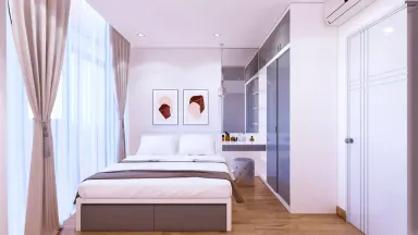 Phòng ngủ - Căn hộ Diamond Q.8 - Phong cách Modern