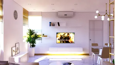 Phòng khách - Căn hộ Diamond Q.8 - Phong cách Modern