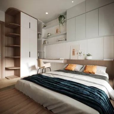 Phòng ngủ - Căn hộ Diamond Quận 8 85m2 - Phong cách Modern