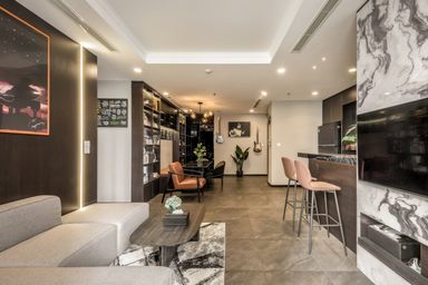  Phòng khách, Phòng ăn - Cải tạo Căn hộ Vinhomes Central Park - Phong cách Modern 