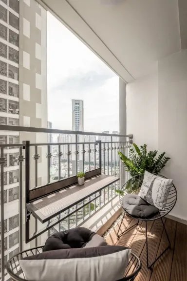Lô gia - Cải tạo Căn hộ Vinhomes Central Park - Phong cách Modern