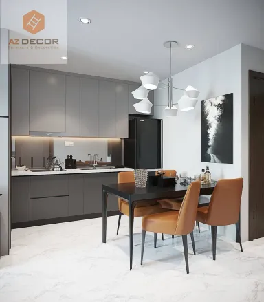 Phòng bếp Phòng ăn - Căn hộ Richstar Quận Tân Phú - Phong cách Modern