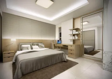Phòng ngủ - Charm Residence Suite Room Bình Thạnh - Phong cách Modern