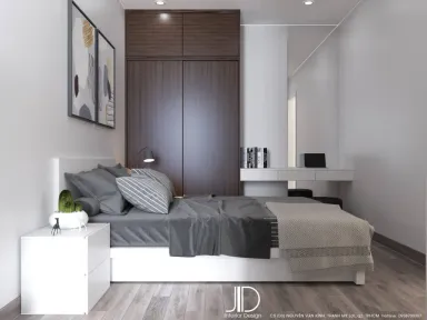Phòng ngủ - Căn hộ Central Premium Quận 8 - Phong cách Scandinavian
