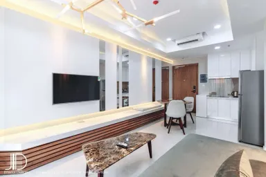 Phòng khách Phòng bếp Phòng ăn - Căn hộ Masteri An Phú Quận 2 - Phong cách Modern