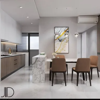 Phòng bếp Phòng ăn - Căn hộ Feliz En Vista Quận 2 (Mr Cường) - Phong cách Modern