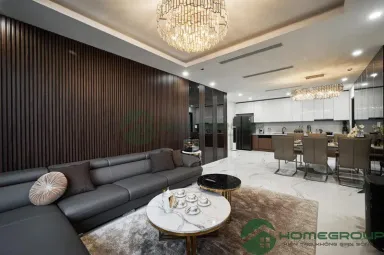 Phòng khách Phòng bếp Phòng ăn - Căn hộ Sunshine City Ciputra Hà Nội - Phong cách Modern